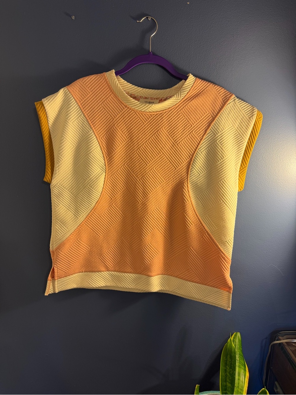 Umgee Colorblock Textured Top Small
